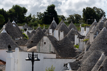the trullo is a type of conical construction in traditional dry stone from Alberobello in Puglia