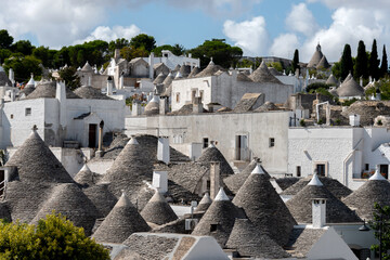 the trullo is a type of conical construction in traditional dry stone from Alberobello in Puglia