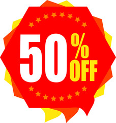Percentage off sale tag, Banner design template vector illustration