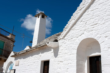the trullo is a type of conical construction in traditional dry stone from Alberobello in Puglia