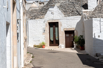 the trullo is a type of conical construction in traditional dry stone from Alberobello in Puglia