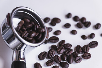 Roasted coffee beans background

