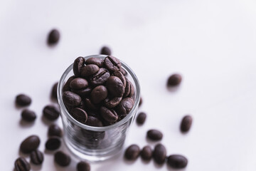 Roasted coffee beans background
