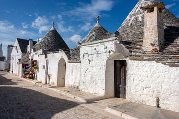 the trullo is a type of conical construction in traditional dry stone from Alberobello in Puglia