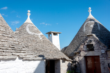 the trullo is a type of conical construction in traditional dry stone from Alberobello in Puglia