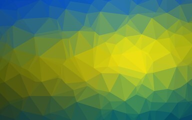Dark Blue, Yellow vector blurry triangle texture.