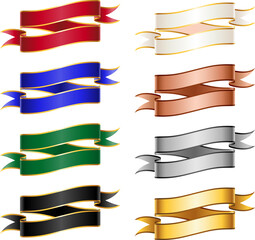 Banderolen in verschieden Farben und Formen 10