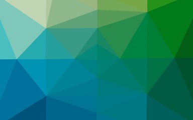 Light Blue, Green vector abstract mosaic background.