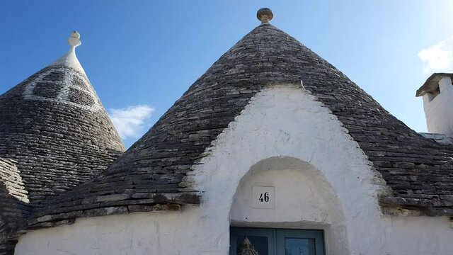 the trullo is a type of conical construction in traditional dry stone from Alberobello in Puglia