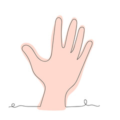 Obraz premium Vector hand illustration continuous line drawing. Logo, icon, label.