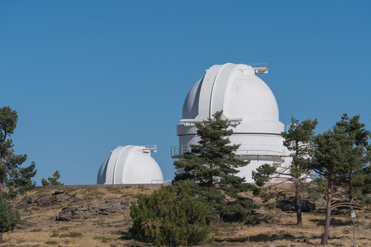 Astronomical telescope of Calar Alto in Almeria (Spain)