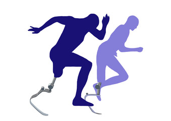 パラ陸上男性短距離で競う