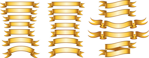 goldene Banderolen in Variationen