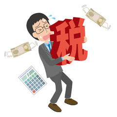 税金に苦しむ男性