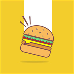 burger vector icon for web and print media