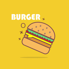 burger vector icon for web and print media