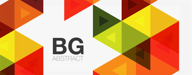 Mosaic triangle pattern abstract background for cover, banner, flyer and poster and other template