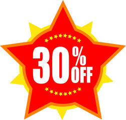 Percentage off sale tag, Banner design template vector illustration