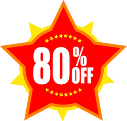 Percentage off sale tag, Banner design template vector illustration