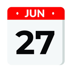 27 June calendar icon