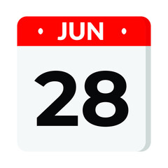 28 June calendar icon