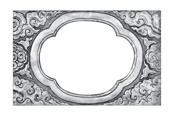 silver picture frame isolated on white background
