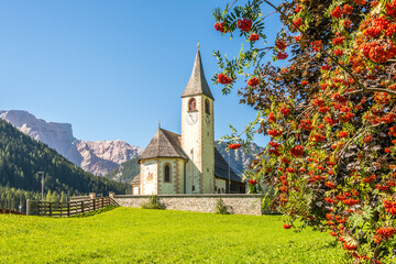 Nature and Church of San Vito in San Vito village - South Tyrol,Italy