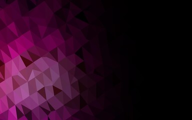 Dark Purple vector blurry triangle template.