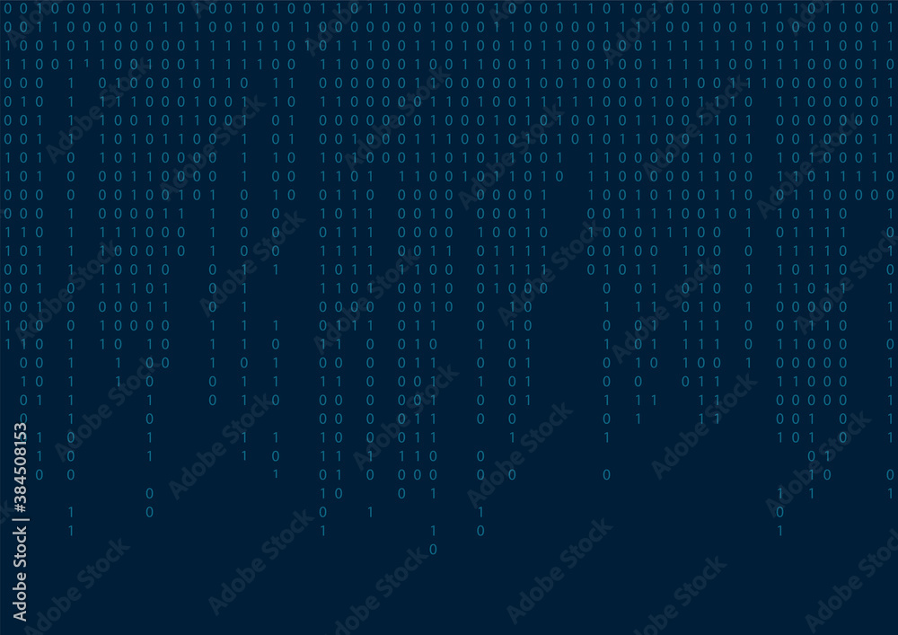Poster digital binary code seamless pattern. blue background. vector illustration.
