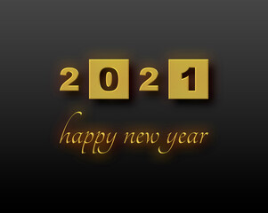 Happy new year 2021 con sfondo colorato