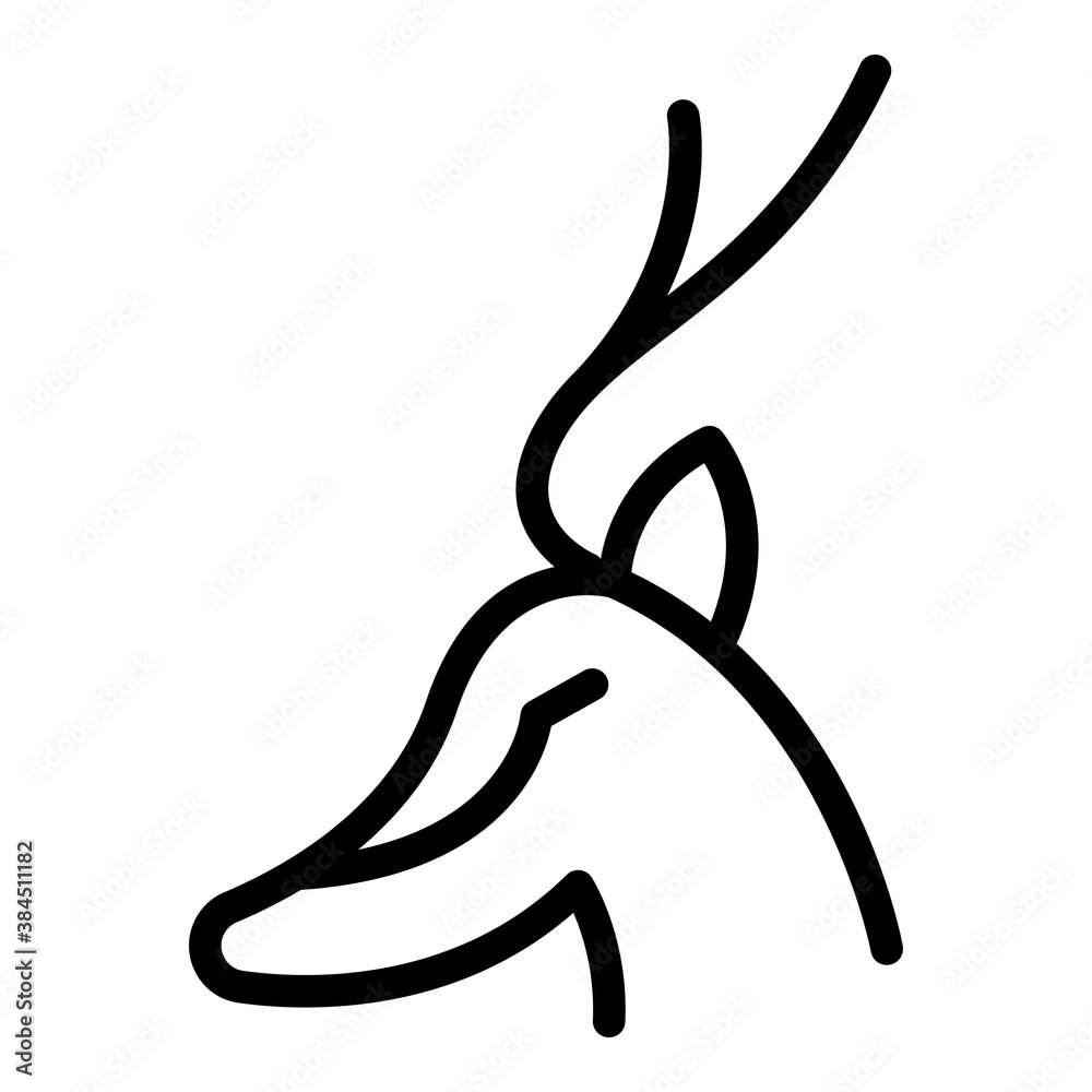 Wall mural Oryx gazelle icon. Outline oryx gazelle vector icon for web design isolated on white background - Wall murals