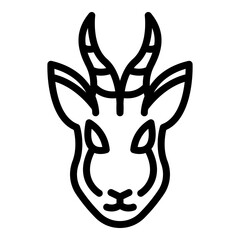 Wild gazelle icon. Outline wild gazelle vector icon for web design isolated on white background