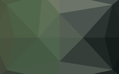 Dark Green vector low poly cover.