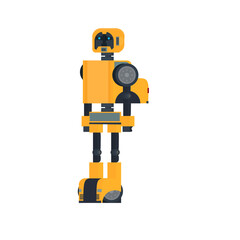 Transformer robot. Robot transformation, vector illustration