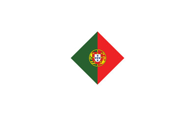 Portugal flag diamond vector illustration