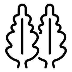 Fresh arugula icon. Outline fresh arugula vector icon for web design isolated on white background