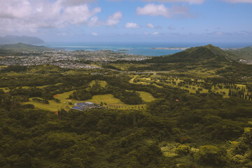 Beautiful scenery,Nuuanu Pali Lookout, Oahu, Hawaii