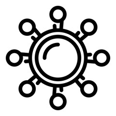 Bulgaricus microorganism icon. Outline bulgaricus microorganism vector icon for web design isolated on white background