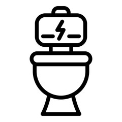 Flash probiotics icon. Outline flash probiotics vector icon for web design isolated on white background