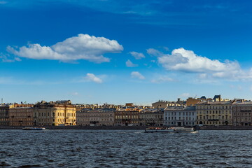Fototapeta premium Neva river in Saint Petersburg. Russia. Autumn day.