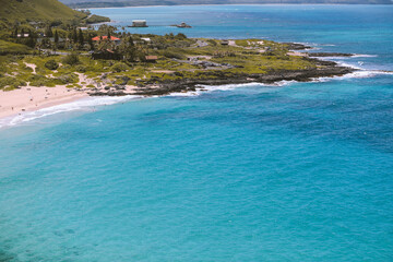 Oceanfront, Makapuu beach park, Oahu, Hawaii