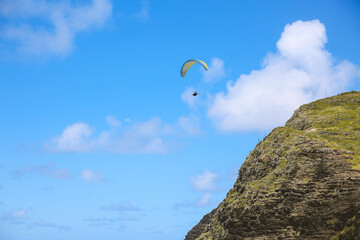 Paragliding  at makapuu, oahu, hawaii