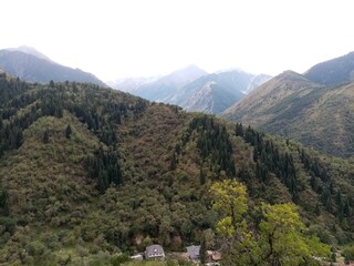 hiking in the mountains