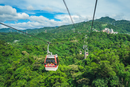 August 18, 2020: Maokong Gondola, a gondola lift transportation system in Taipei, Taiwan. It was opened on 4 July 2007 and operates between Taipei Zoo and Maokong.