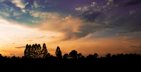 sunset in the mountains