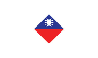 Taiwan flag diamond vector illustration
