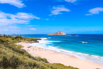 Oceanfront, Makapuu beach, Oahu, Hawaii