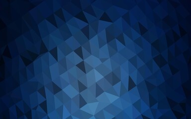 Obraz premium Dark BLUE vector abstract mosaic background.