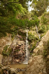 The Colombian rainforest and mountain landscapes of the Sierra Nevada de Santa Maria region