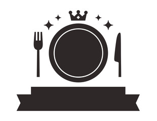 Gourmet ranking material for dishes, crowns and ribbons with simple silhouettes